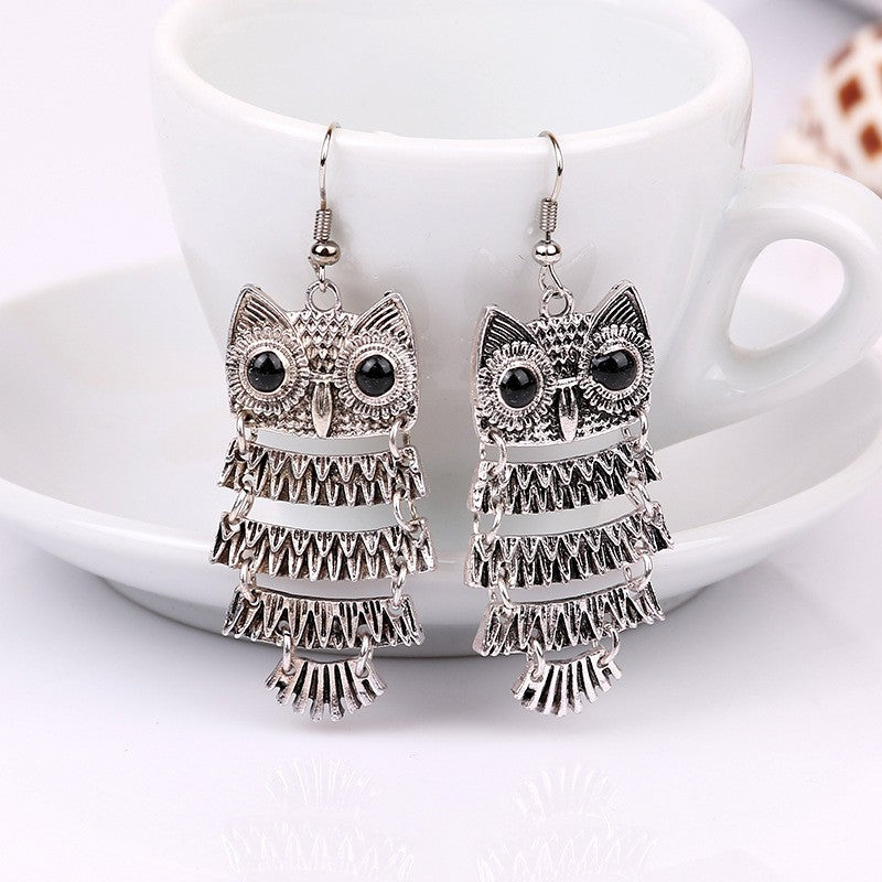 Owl Big Earring