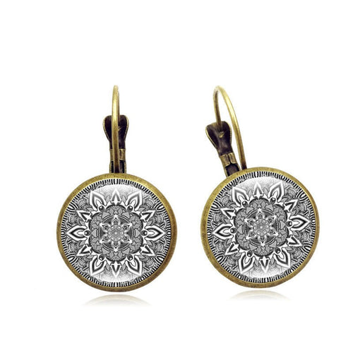 Flower Hoop Earrings